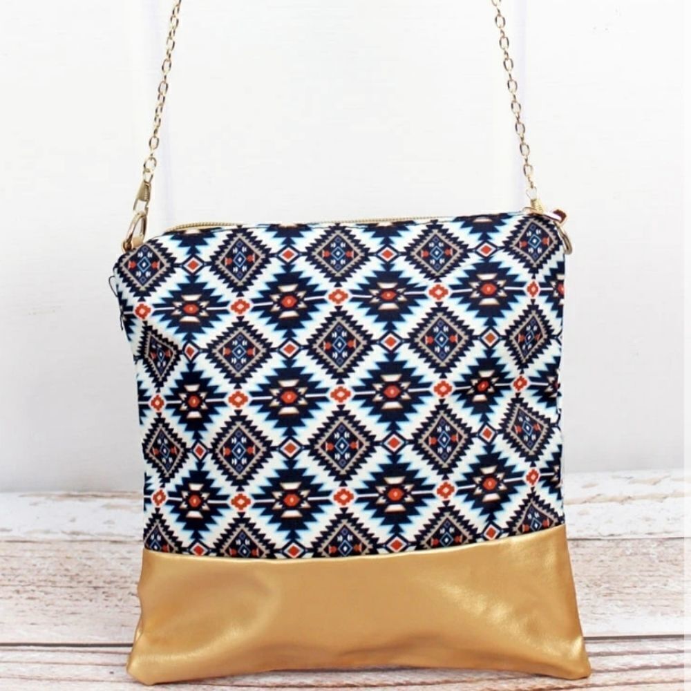 Oak Creek Canyon and Gold Crossbody Clutch